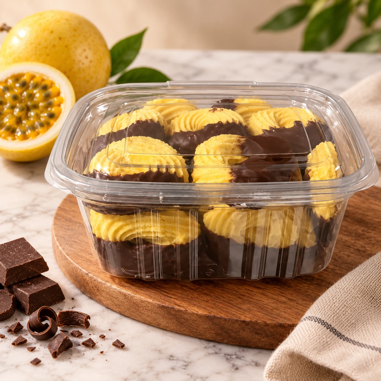 Amanteigado de Maracujá com Chocolate - Caseirinhos do Ju